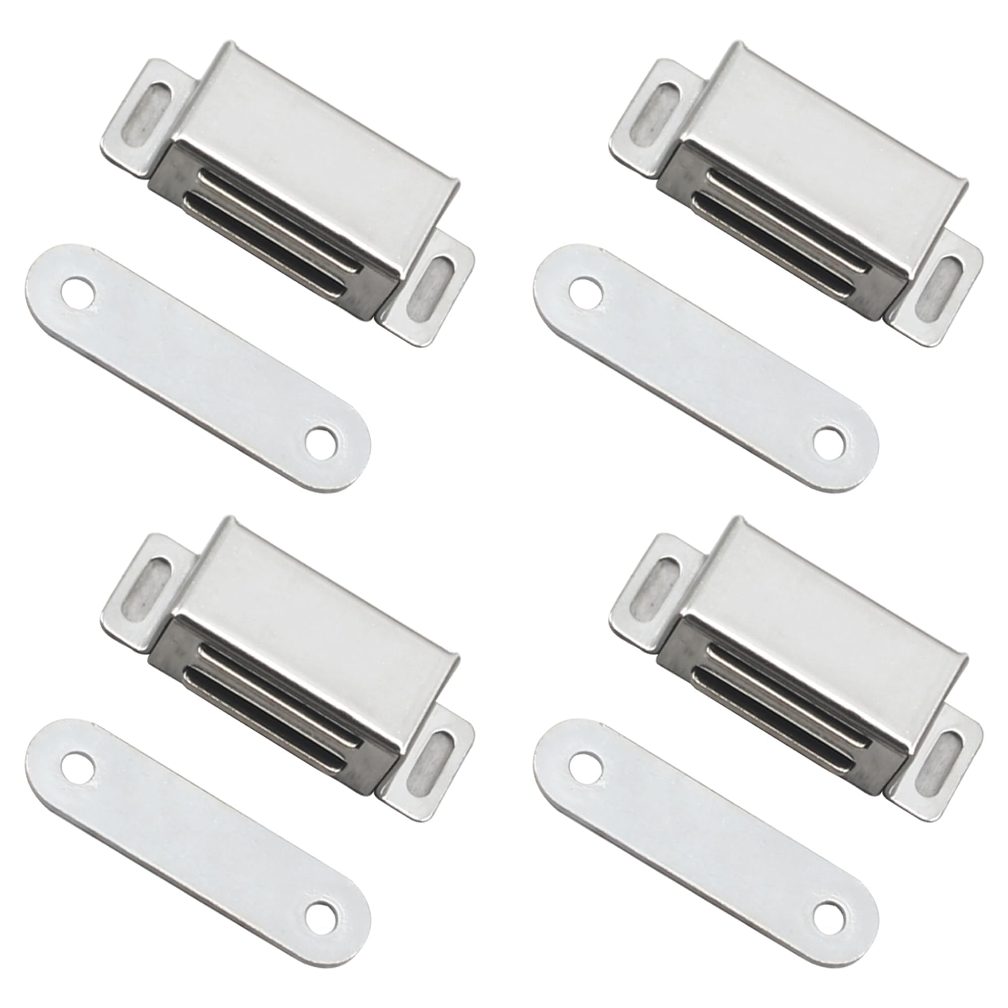 Pack of 4 Magnetic Catch Door, Magnets for Cabinet Doors, Magnetic Closer, Stainless Steel Drawers, Cabinet Magnets, Furniture Magnets, Door Magnet
