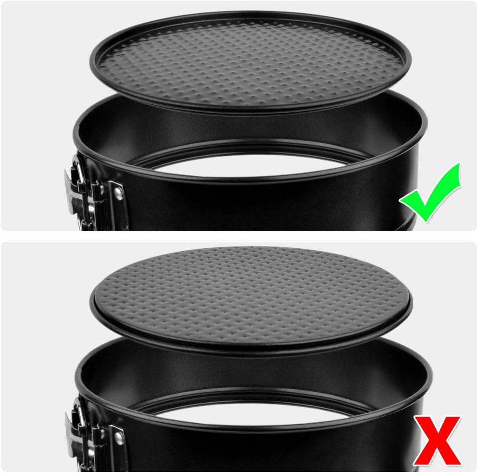 Springform Cake Pan 3 Pieces/Set, Alotpower 4 Inch 7 Inch 9 Inch Non-Stick Leakproof Round Cake Pan with Removable Bottom Cake Pan: Kitchen & Dining