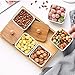 Creamic Snack Serving Tray, 6 Piece with Tray Serving Platter with Bamboo Lids and Pallets Removable Compartment Bowls Moisture-Proof Bowls for Snacks,Condiments,Food,Appetizers