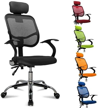 Femor Chaise Fauteuil Pivotante Bureau Chaise Ordinateur Hauteur Reglable Fauteuil En Maille Siege Ergonomique Oreiller Reglable Support Central Reglable La Capacite Maximale De 150 Kg Amazon Fr Cuisine Maison