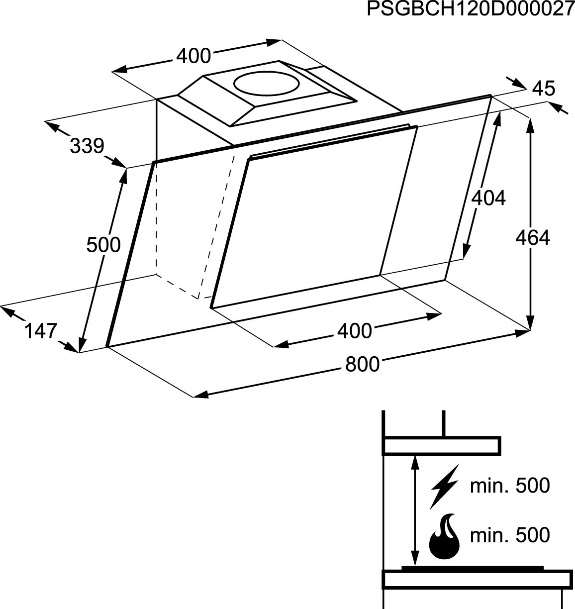 Electrolux Effdk Wall Mounted 690m H C Black Stainless Steel Cooker Hoods Wall Mounted Ducted C C E E Hoods Tsunamicompany Wall Mount Hoods