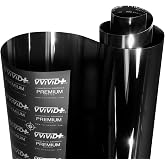 VViViD+ Ultra Gloss Premium Vinyl Car Wrap Film (1ft x 5ft, Gloss Piano Black)