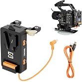 ZGCINE VM-VP5 V Mount Battery Plate for Sony FX6 Camera | with DC (Regulated 19.5V), USB-C, D-TAP Output; Rotating Bracket; Allows Hot Swapping for Uninterrupted Video Shooting