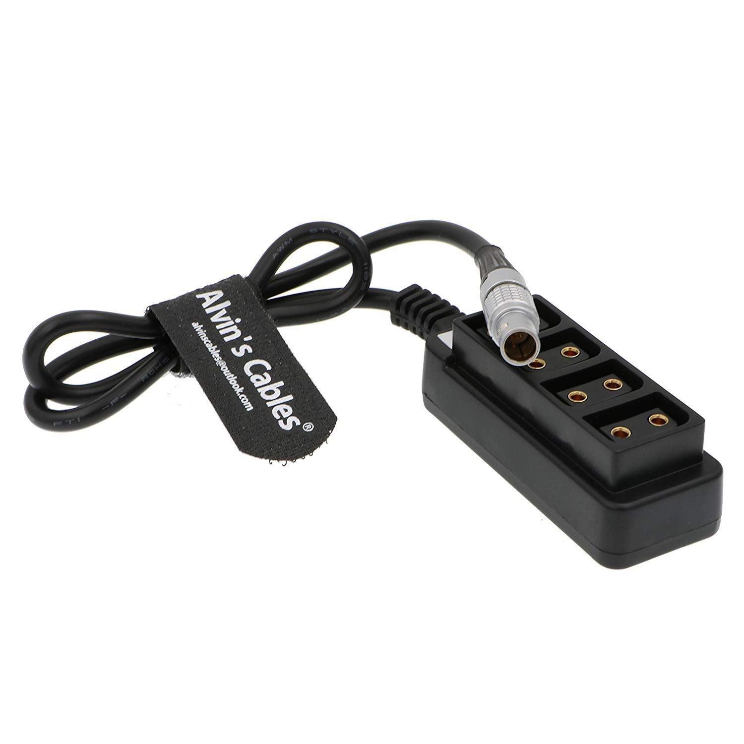 Alvin's Cables 2 Pin Male to 4 D-Tap Female Splitter Cable for ARRI RED DSMC2 Jetpack RTmotion Sidekick