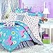 Girls Turquoise Blue & Pink PONY HORSE Comforter Set W/Sheets (Bed in a Bag) (QUEEN SIZE)