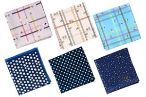 HexaFun 100% Pure Organic Cotton Unisex Handkerchief, Multi-color & Printed, Soft & Stylish, Hankies for Men & Women