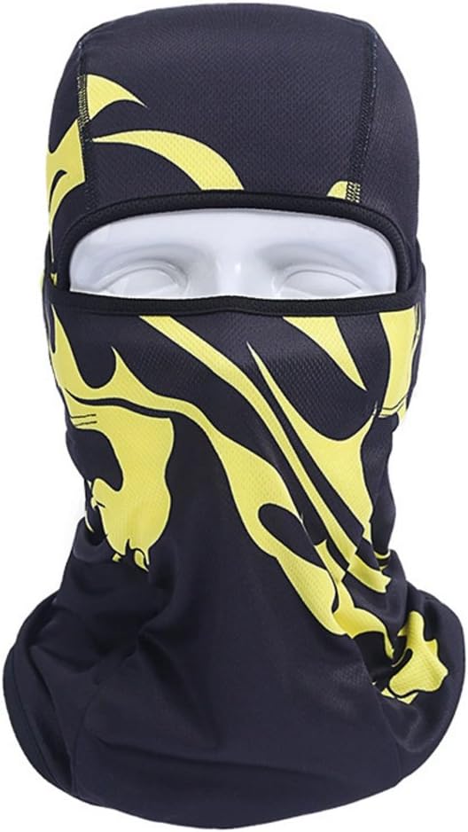PHOITGA Breathable Motorcycle Ski Balaclava Hood,Thin Face Mask (Dragon)