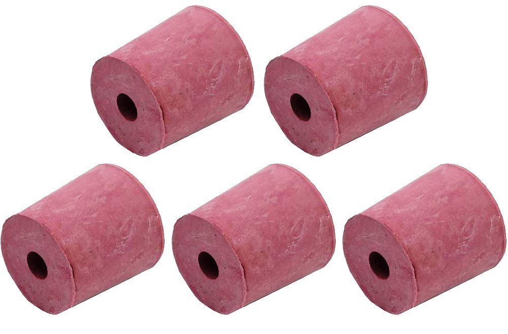 Almost Off Grid Pack Of 5 Rubber Bungs To Fit Demijohn - Bored/With Hole suitable for homebrewing Wine, Cider and Meat, Reusable
