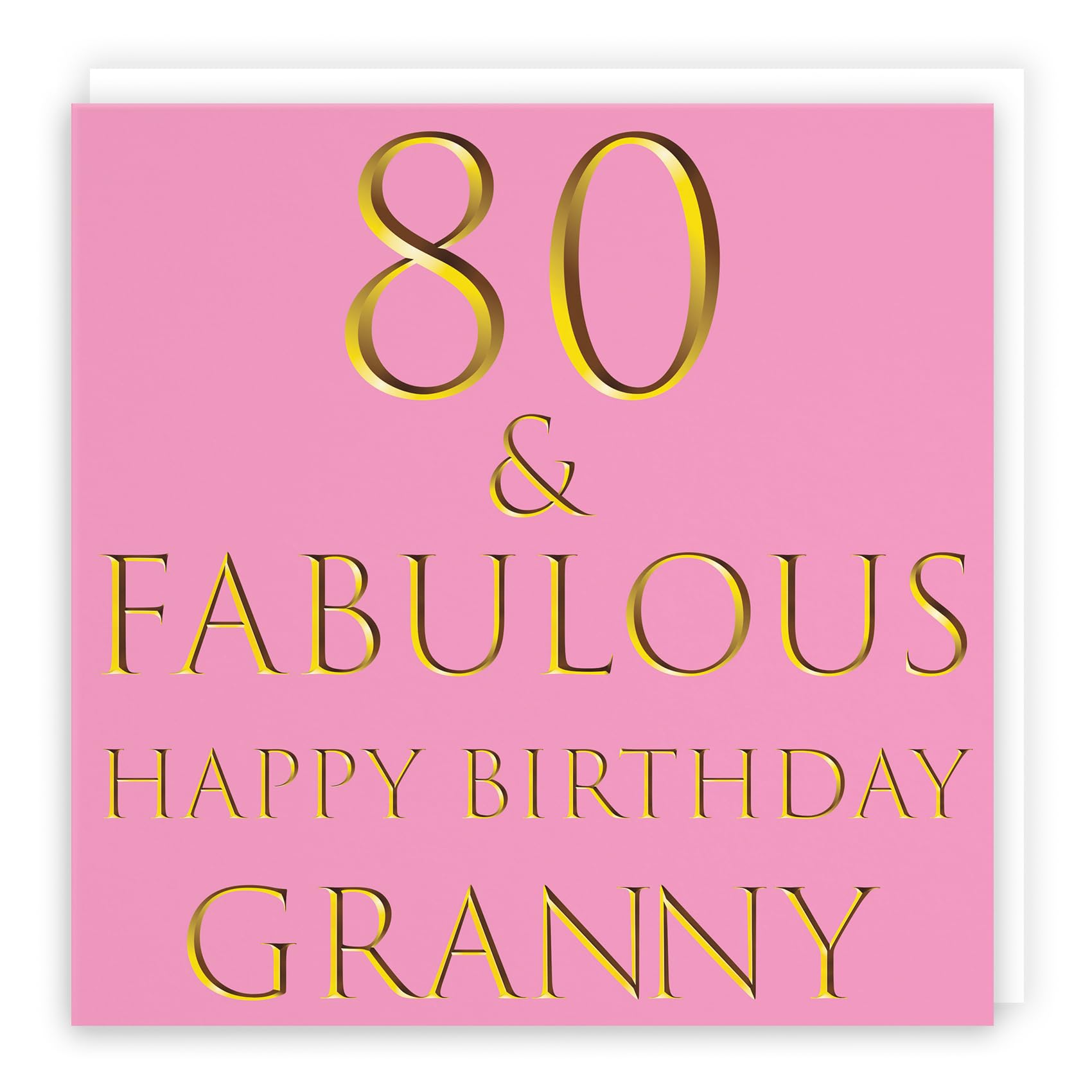 Hunts England - Large Granny 80th Birthday Card - 80 & Fabulous - Happy Birthday Granny - Still Totally Fabulous Collection - Large - 210 x 210 mm - Age 80