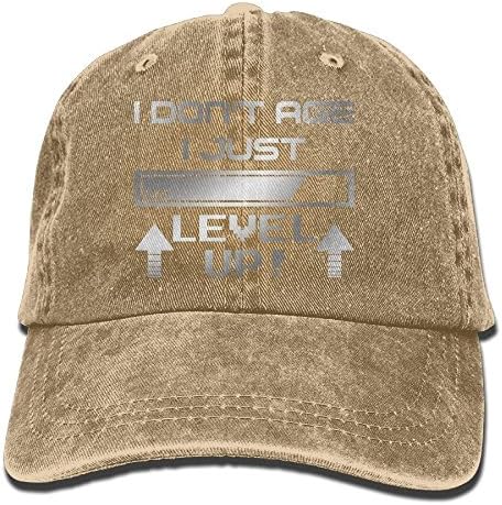 PMNADOU I Don't Age I Just Level up Denim Baseball Caps Hat Adjustable Cotton Sport Strap Cap for Men Women