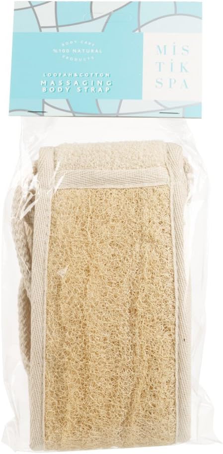 MISTIK SPA Loofah and Cotton Massaging Body Strap