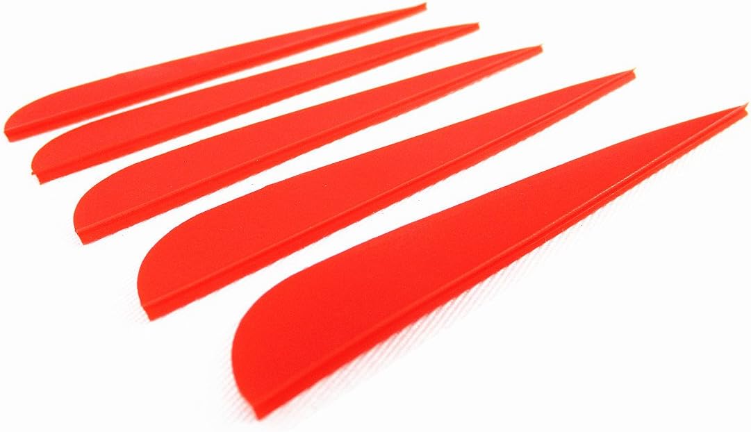 Letszhu Arrows Vanes 4 Inch Plastic Feather Fletching for DIY Archery Arrows 50 Pack (Green) : Sports & Outdoors