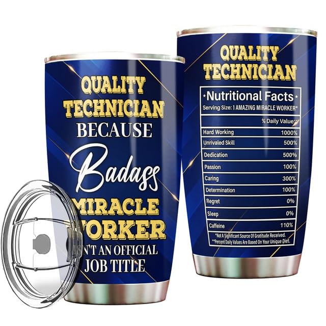 MONIZILUCKY Quality Technician Tumbler Stainless
