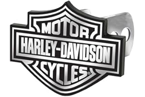 License Plate Shop Harley-Davidson Auto Hitch Plug Black & White Bar Shield -2287 by Plasticolor