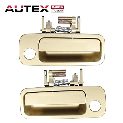 Autex 2pcs Gold Exterior Door Handle Set Front Left Right Compatible With 1997 1998 1999 2000 2001 Toyota Camry Door Handles Driver Passenger Side
