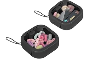 CHFORY Hair Tie Organizer, Small Portable Hair Accessories Storage Can Be Stackable Or Hung On The Wall, Small Items Holder Hair Tie Organizer for Jewelry Hair Stuff Hair Clip Cotton Swab