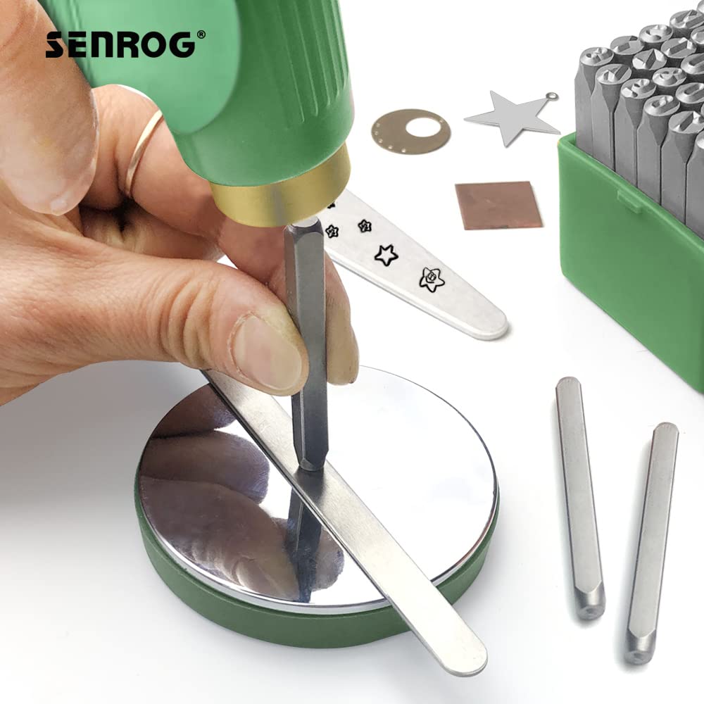 SENROG Bench Block for Jewelry Making, No-Rebound Steel Block, Dia:3'' Height: 9/16'', Jewelry Metal Stamping Tools for Jewelry Making & Metal Stamping, Alloy Steel, Mirror Surface, Chrome-Plating