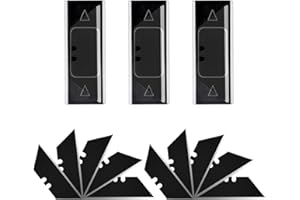 Vickay Box Cutter Utility Knife Blades for Refill, Sharp Hard & Sturdy, Rust Resistance, Heat Treated SK2 Steel Heavy Duty, R