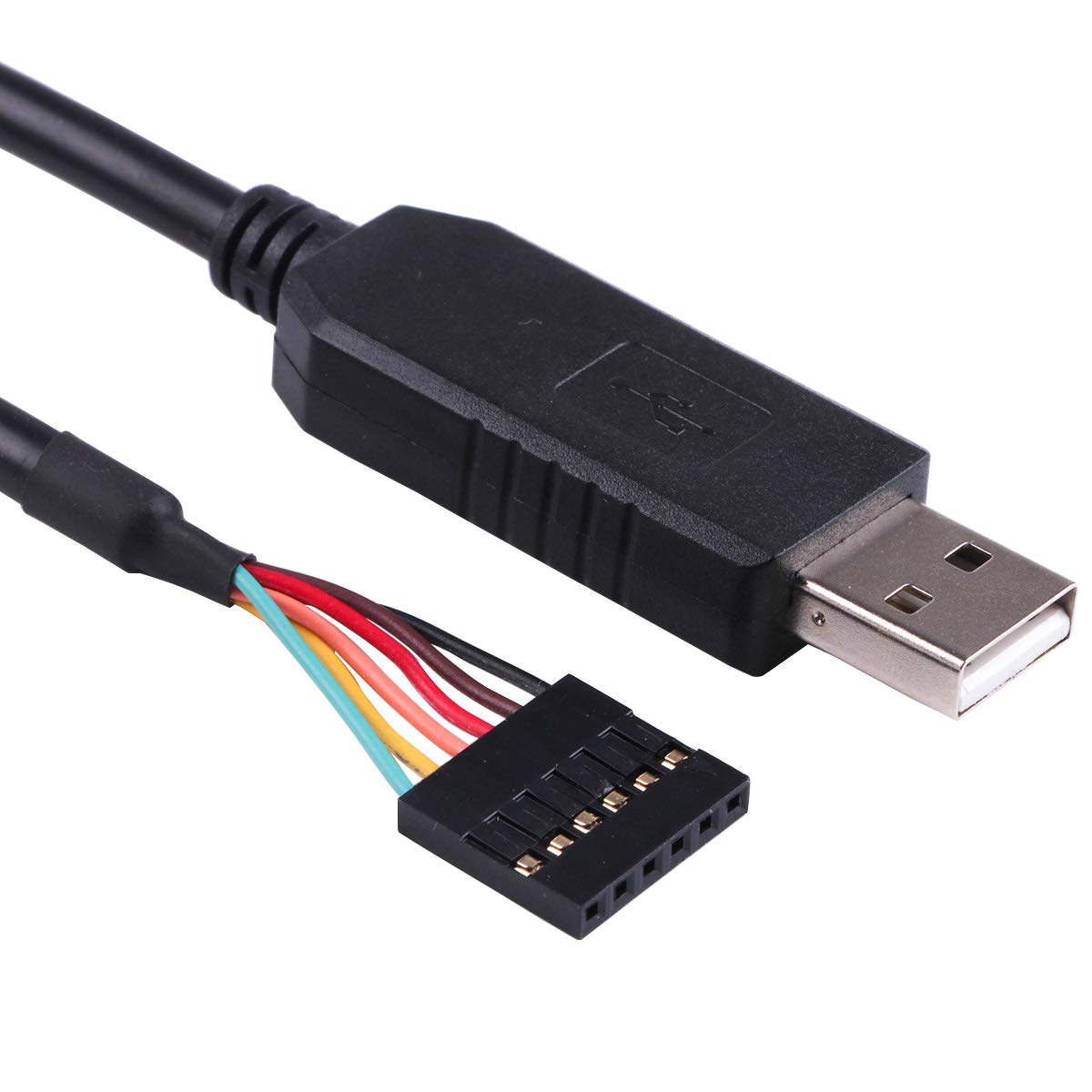 Suamdoen FT232RL Chip USB to 5v TTL UART Serial Cable 6 Way 0.1" Pitch Terminated Connector with 5.0V Signalling Converter Adapter Cable Compatible TTL-232R-5V 6FT
