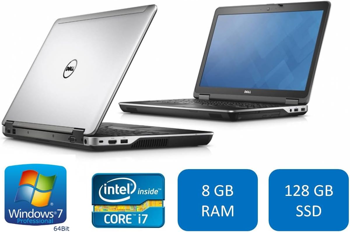 Dell Latitude E6440 14" LED Business Laptop Intel Core i7 i7-4610M 8GB RAM 128SSD Webcam Bluetooth Windows 7 Professional