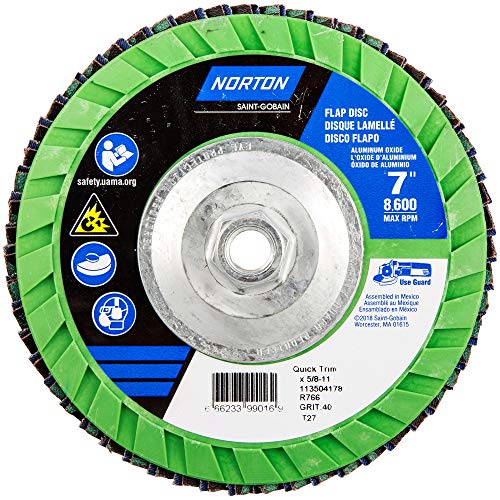 Flap Disc, 7 In x 40 Grit, 5/811 Abrasive Flap Discs