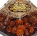 Orgone Pyramid Energy Generator Panchmukhi Rudraksha Beads Crystal Pyramid for E-Energy Protection – Healing Crystal Orgonite Pyramids for Detoxification Meditation Healing Chakra