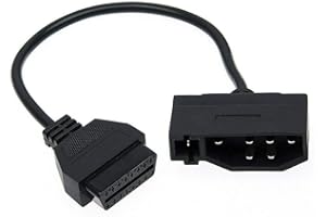 Goliton 7 Pin Male OBD1 to OBD2 OBDII 16 Pin Diagnostic Adapter Cable Compatible for Ford EFI