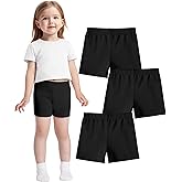 ZUEMET 3 Pack Baby Girls Bike Shorts Toddler Girl Athletic Dance Short Soft Cotton Summer Clothes Size 18M-5T