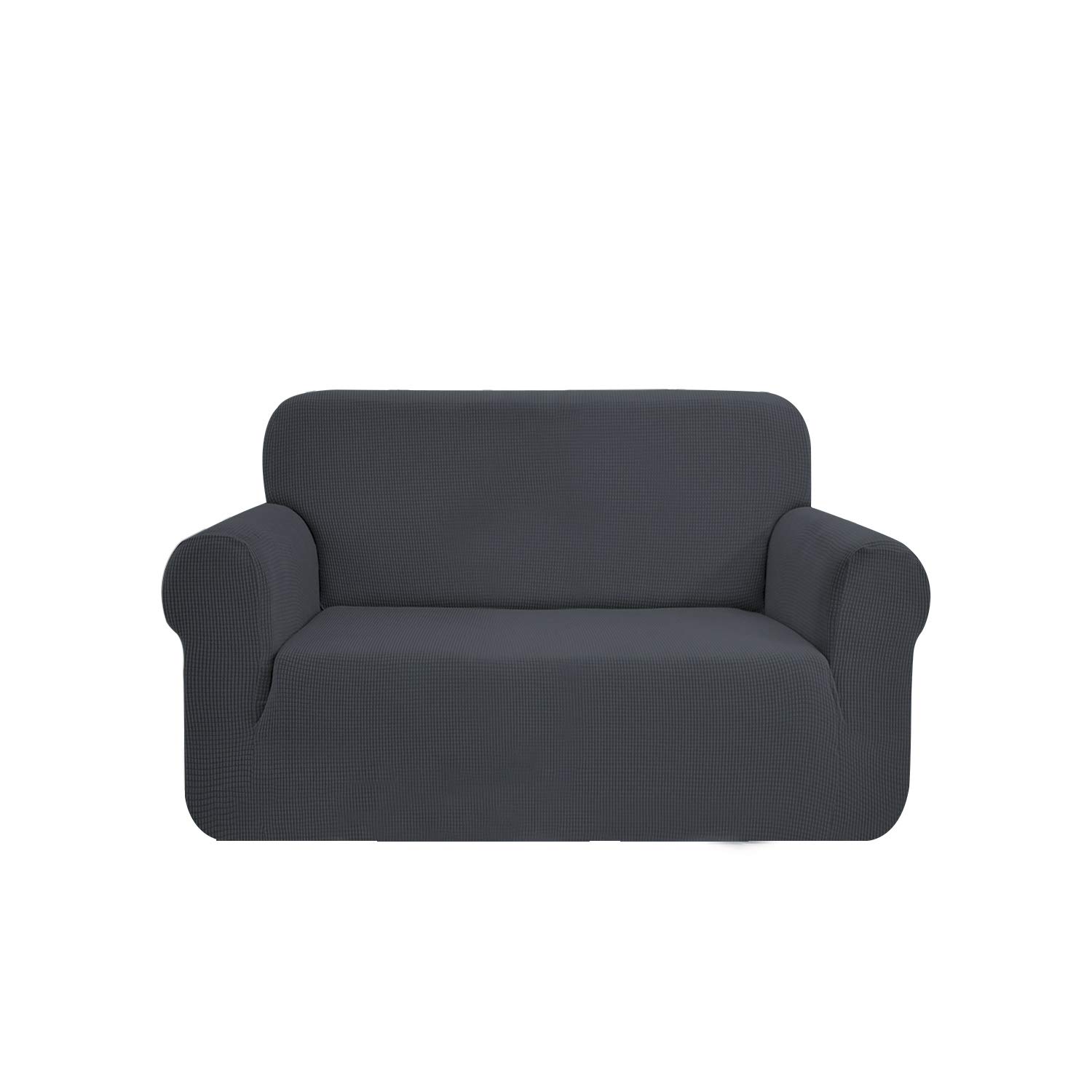 SAMSTEX Stylish Sofa Cover Stretch 1-Piece Sofa Slipcovers High Stretch Sofa Covers 2 Seater Thick Soft Loveseat Sofa Protector Machine Washable Non Slip Couch Covers (2 Seater, Grey) — image 1