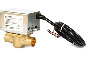 Kazeffi Motorized Zone Valve,2 way,3/4" Sweat,Normally Closed,18" Leads,4 wire control 24 VAC with End Switch, Replacement for Honeywell V8043e Zone Valve