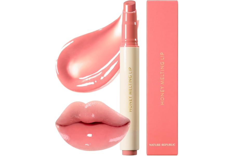 Nature Republic HONEY MELTING LIP (02 FIG) SOFT LIP STICK, Hydrating Gloss, Moisturizing balms, Sheer tint, Shine & Nude, Glowy Finish, korean make up, Stocking Stuffers