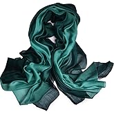 SNUG STAR Cotton Silk Scarf Elegant Soft Wraps Color Shade Scarves for Women