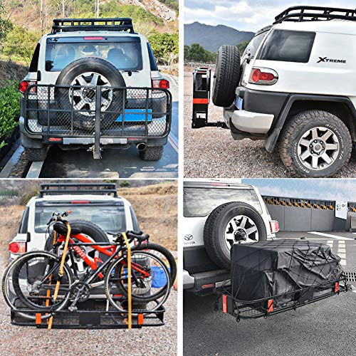 titimo 60 x21 x6 folding hitch mount cargo carrier