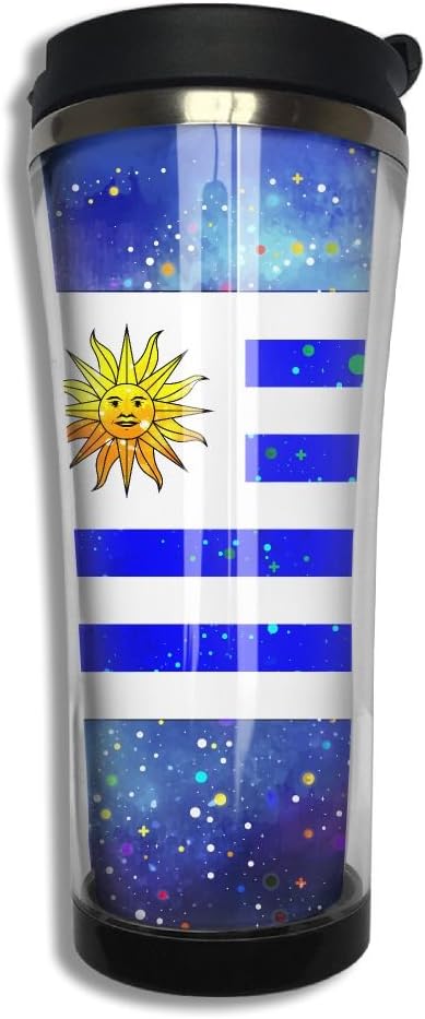 Uruguay Flag Starry Flag Travel Cup Mug Coffee Cup Tumbler Travel Stainless Steel Thermos(420 Ml 10.6 Oz)