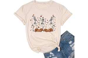 YMOSHOE Fall Pumpkin Shirts Women Family Halloween Thanksgiving Tops Cute Autumn Thankful Pumpkin Fall Graphic Tees