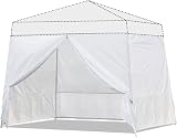 ABCCANOPY Slant Leg Side Wall 10x10ft White - 4 Walls Only view 1