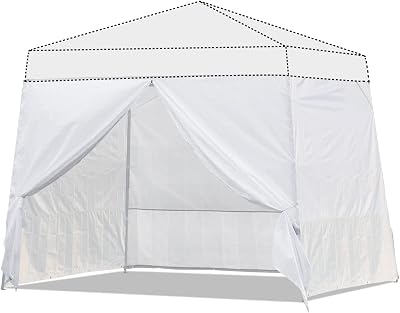 ABCCANOPY Slant Leg Side Wall 10x10ft White - 4 Walls Only