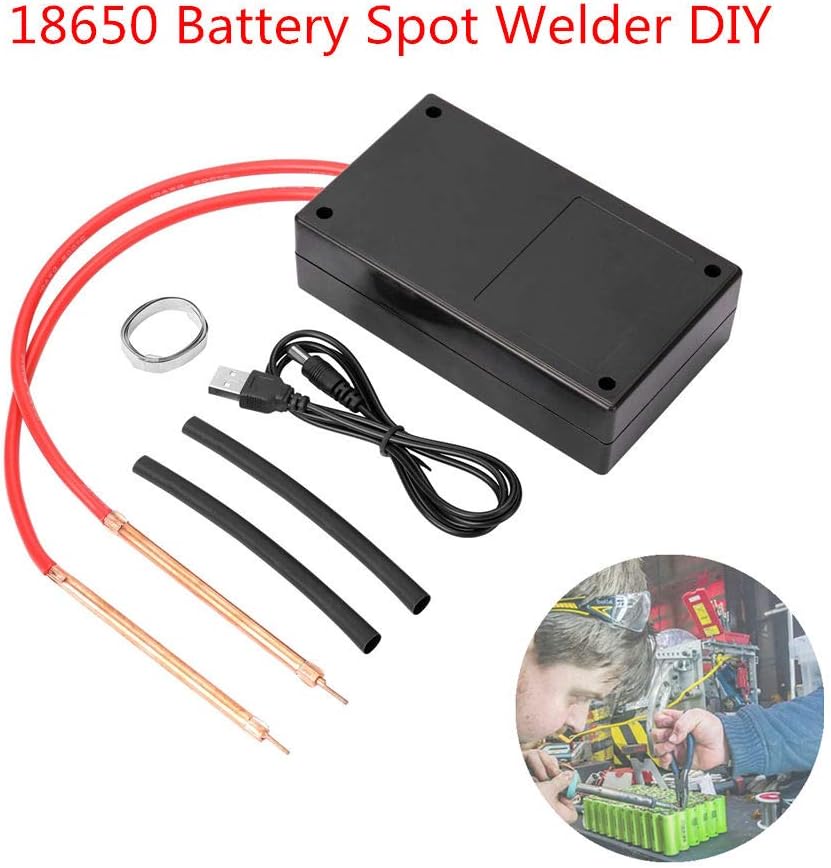 Mini Spot Welder, 18650 Battery Handheld Spot Welder 6 Gear Adjustable Mini Spot Welder Machine with Spot Welding Pen and Nickle Sheet for 18650 Battery for Craftsman/Beginner (Spot Welder A) - - 