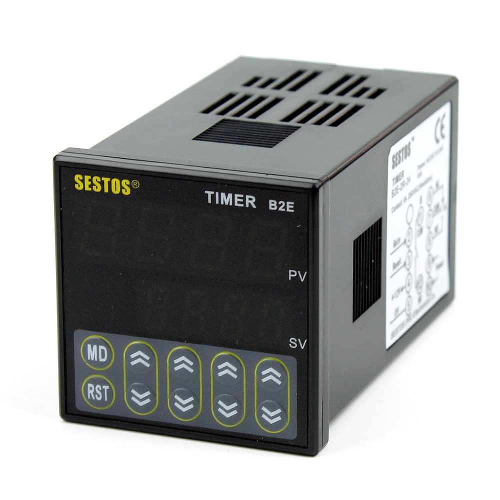 New Sestos Digital Twin Timer Relay Time Delay Relay Switch 1224V B2E