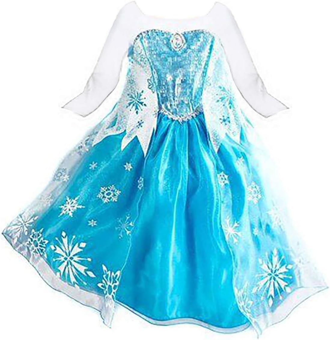 Princess Costume Blue Dress, Christmas Party Dress up for Little Girls  girls Disney Girl's Elsa and Anna Frozen Ballerina Tutu Ruffle Skirt Dress  Disney Frozen 2 Elsa Epilogue Dress Costume for Girls  Princess Belle Cinderella Rapunzel Girls French Terry Short Sleeve Dress Toddler to Big Kid