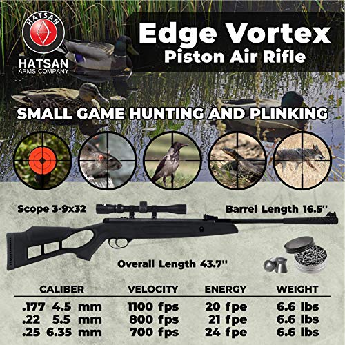 Hatsan Edge Vortex Combo .177 Cal Air Rifle with Wearable4U 100x Paper