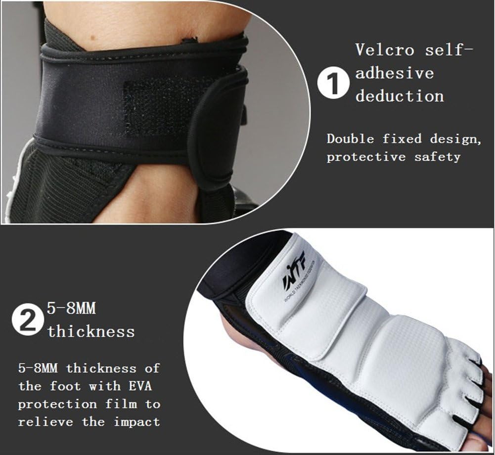 Wonzone Taekwondo Boxing Foot Protector Gear Martial Arts Training Sparring Gear Muay Thai Kung Fu Tae Kwon Do Feet Protector TKD Foot Gear Support for Men Women Kids : Sports & Outdoors