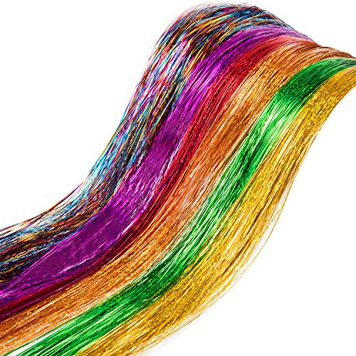 6 Tatuo+Tinsel+Strands+Sparkling+Extensions