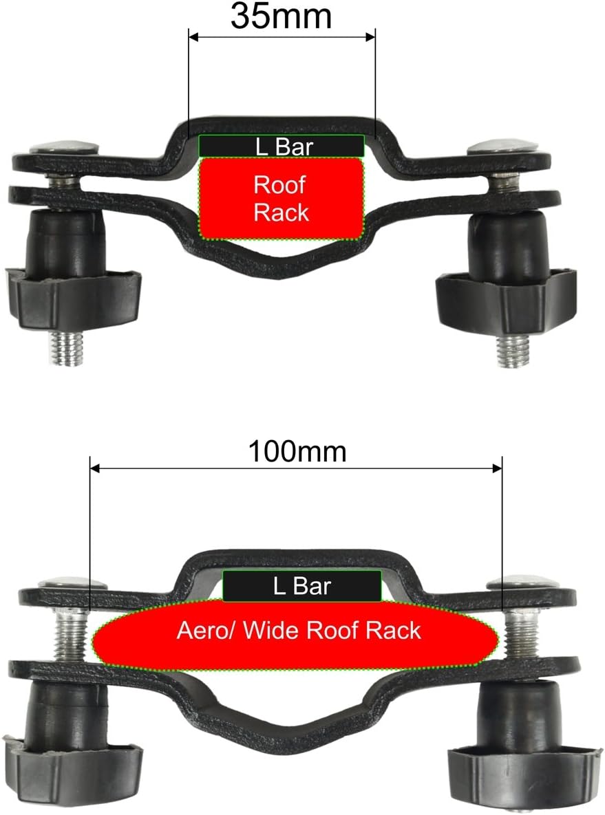 Lomo Kayak Roof Rack L Bars - Upright, Black, 1 SIZE - Image 5