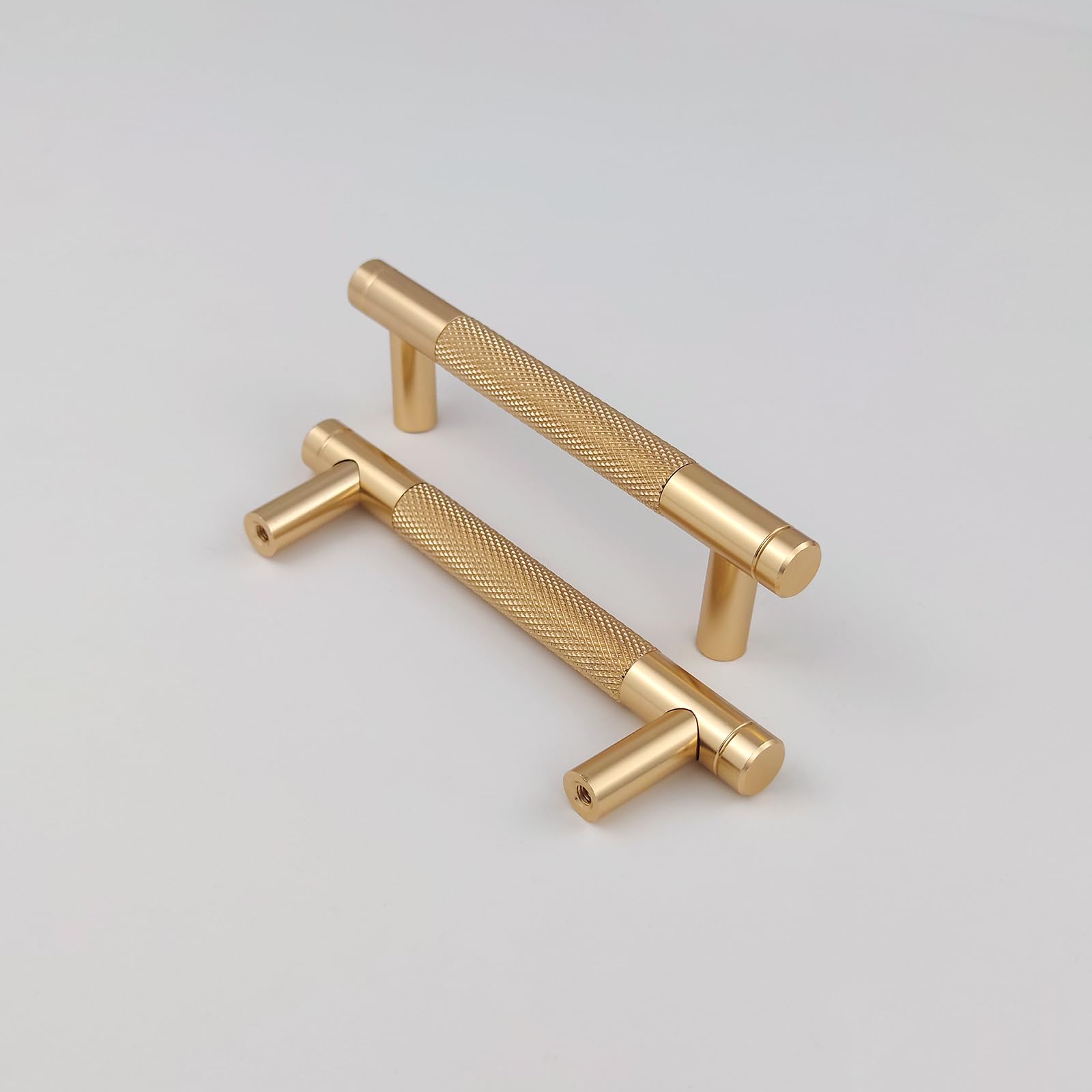 Pexintek 2 Pack Gold Modern Cabinet Handles 96mm Hole Centers Kitchen Bathroom bedrooms Study Furniture Door Vintage Pulls with Screws for Cupboards Drawer Wardrobe Dresser (Gold)