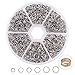 PH PandaHall 1120 Pcs 4 Sizes 304 Stainless Steel Split Rings, 5/6/7/8mm Double Loop Jump Ring Key Ring for Jewelry Making