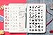 Bullet Journal Stencil 24 Piece Set by Greenfield with the Latest New Patterns Available for Scrapbooking and DIY Craft Projects