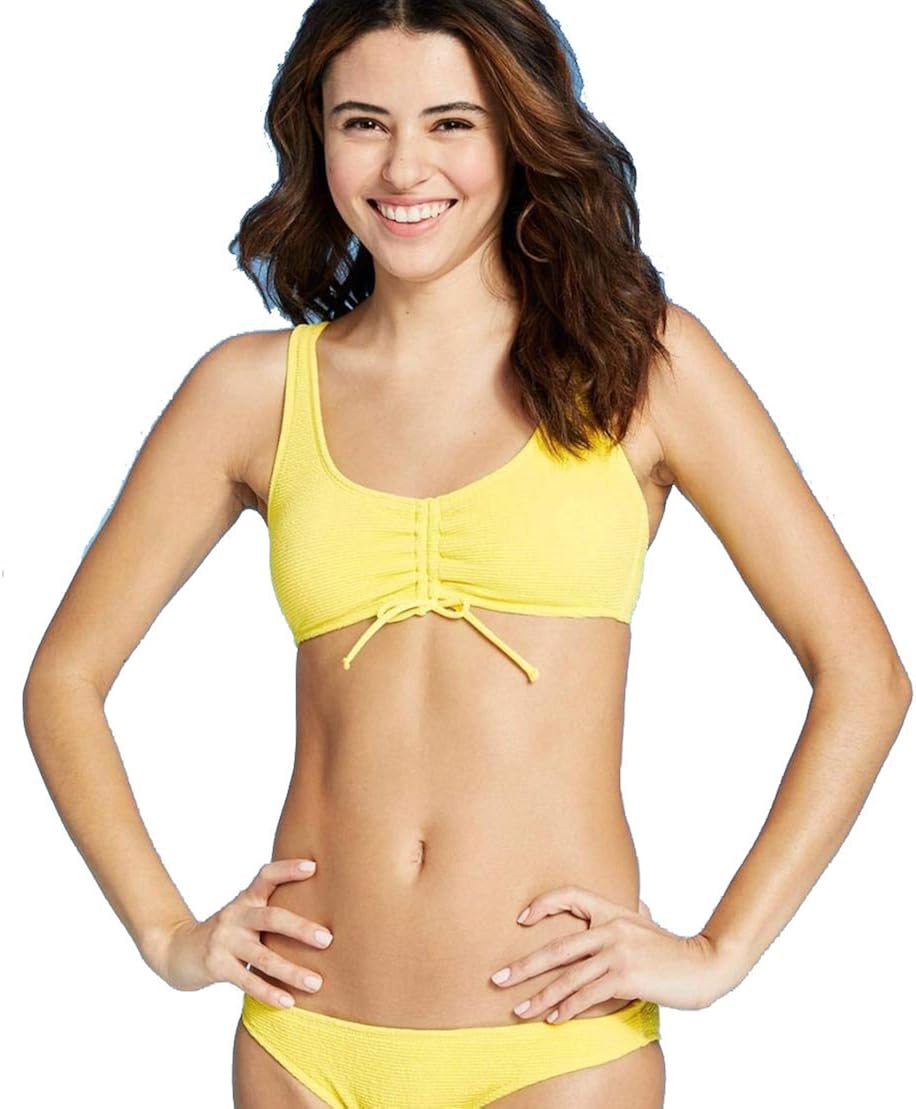 yellow bralette bikini