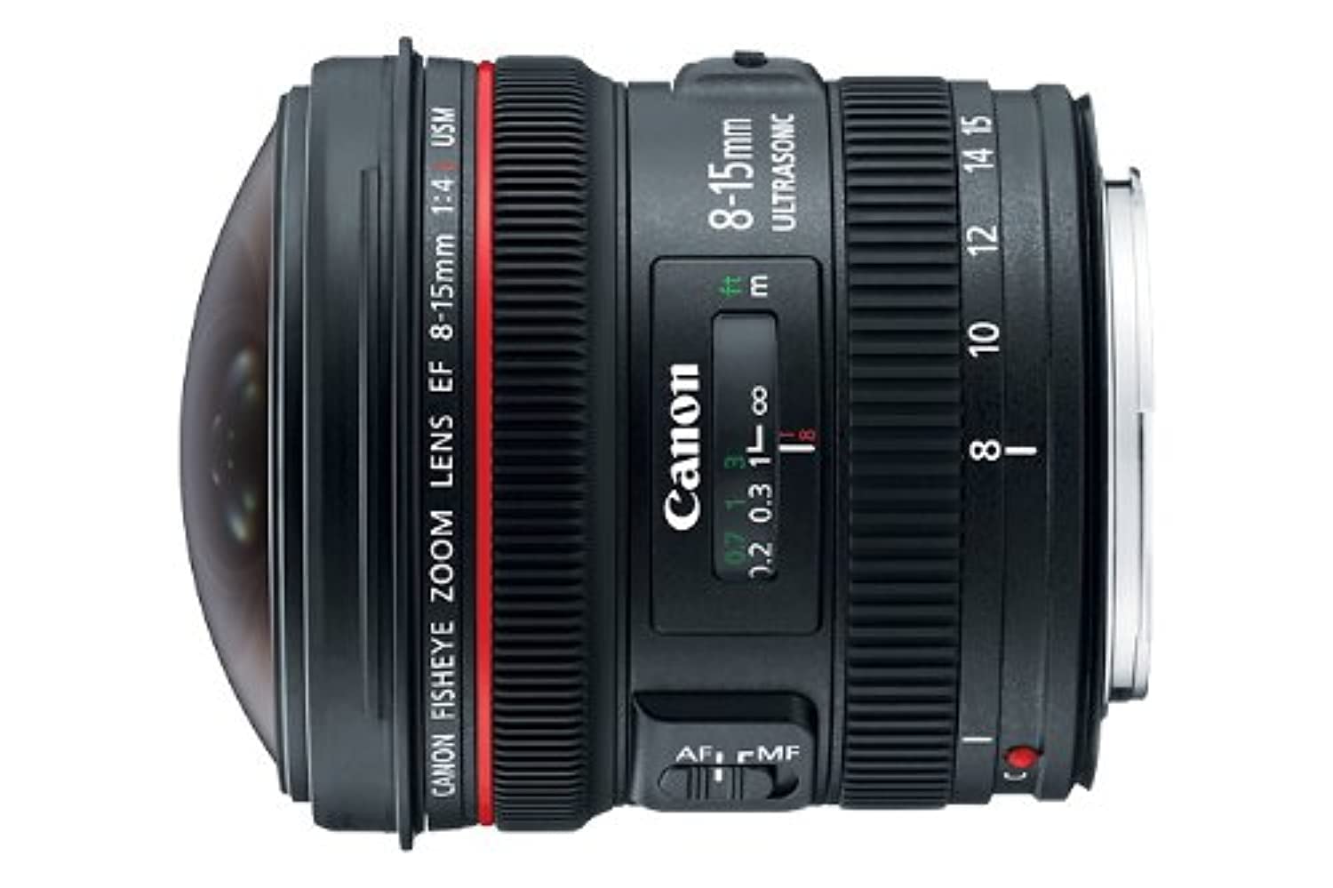 Lente de zoom ultra gran angular Canon EF 8-15 mm f/4L ojo de pez USM para cámaras Canon EOS SLR