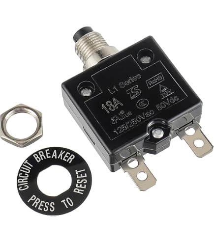 プレスリセット Amazon.com: Tbest Manual Reset Circuit Breaker 5A/8A/10A (10A